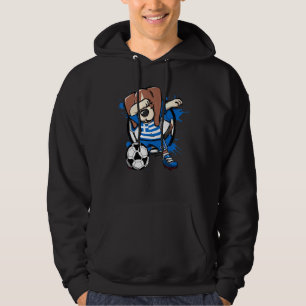 Dabbing Beagle Dog Greece Soccer Fans Jersey Footb Hoodie