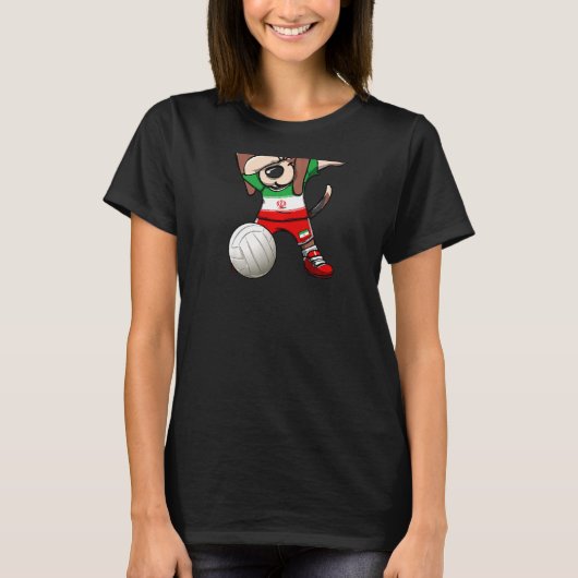 Dabbing Beagle Dog Iran Jersey iranischer Volleyba T-Shirt (Vorderseite)