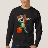 Dabbing Beagle Dog Ireland Jersey Irish Basketball Sweatshirt (Vorderseite)