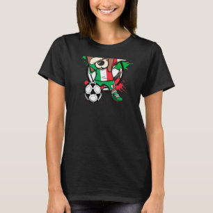 Dabbing Beagle Dog Italy Soccer Fans Jersey Footba T-Shirt