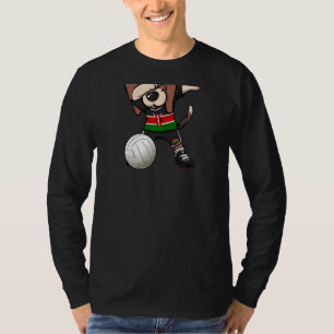 Dabbing Beagle Dog Kenya Jersey Kenyan Volleyball T-Shirt