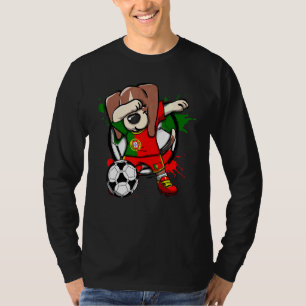 Dabbing Beagle Dog Portugal Fußball Fans Jersey Fo T-Shirt