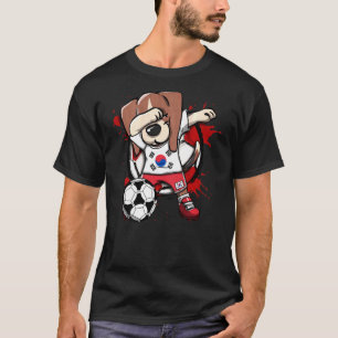 Dabbing Beagle Dog Südkorea Fußball Fans Jersey T-Shirt