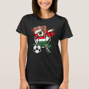 Dabbing Beagle Dog Ungarn Fußball Fans Jersey Foot T-Shirt