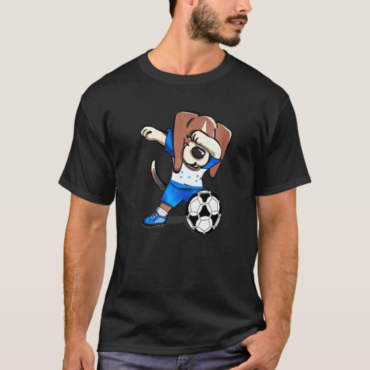 Dabbing Beagle Honduras Football Honduras Flag Soc T-Shirt (Vorderseite)