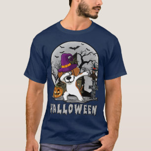 Dabbing Beagle Hund Hexenhut Witzhund Hund Hallowe T-Shirt