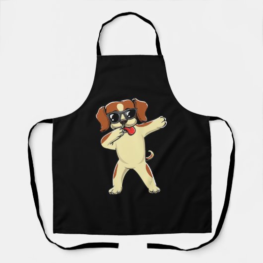 Dabbing Beagle Hunde Rasse Haustier Lover - Funny Schürze (Vorderseite)