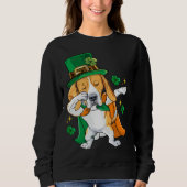 Dabbing Beagle Leprechaun St Patricks Day Sweatshirt (Vorderseite)
