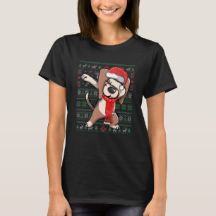 Dabbing Beagle Ugly Christmas Sweater Funny Party T-Shirt