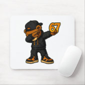 Dabbing Bear 67 Meme Lustig Brainrot Hip Hop Kinde Mousepad (Mit Mouse)