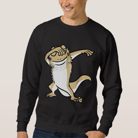 Dabbing Bearded Dragon Dab Dance Animal Sweatshirt (Vorderseite)
