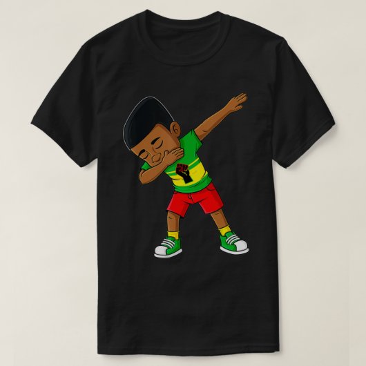 Dabbing Black King Juneteenth Brown Skin Boys Kind T-Shirt (Design vorne)