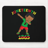 Dabbing Black King Juneteenth Melanin Brown Skin B Mousepad (Vorne)