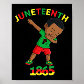 Dabbing Black King Juneteenth Melanin Brown Skin B Poster (Vorne)