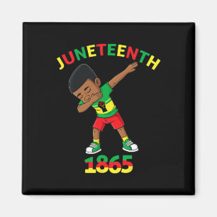 Dabbing Black King Junetenth 1865 Brown Skin Boys Magnet