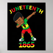 Dabbing Black King Junetenth 1865 Brown Skin Boys Poster (Vorne)