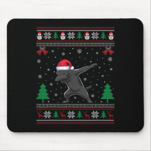 Dabbing Black Labrador Weihnachtsmannmütze Boys Gi Mousepad