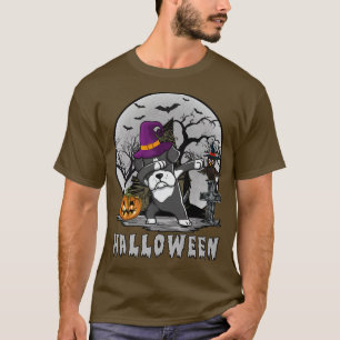 Dabbing Boer Dog Hexenhut Funny Hund Halloween Cos T-Shirt