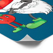 Dabbing Boules Ball Dab Christmas Cap Bouler Boule Poster (Ecke)