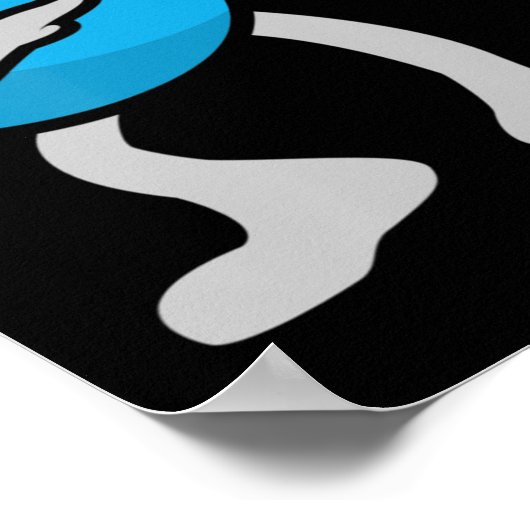 Dabbing Bowling Birthday Party Bowling Gift Poster (Ecke)