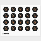 Dabbing Bowling Button Bowler Kürbislaterne Spooky Runder Aufkleber (Blatt)