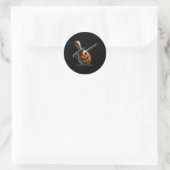 Dabbing Bowling Button Bowler Kürbislaterne Spooky Runder Aufkleber (Tasche)