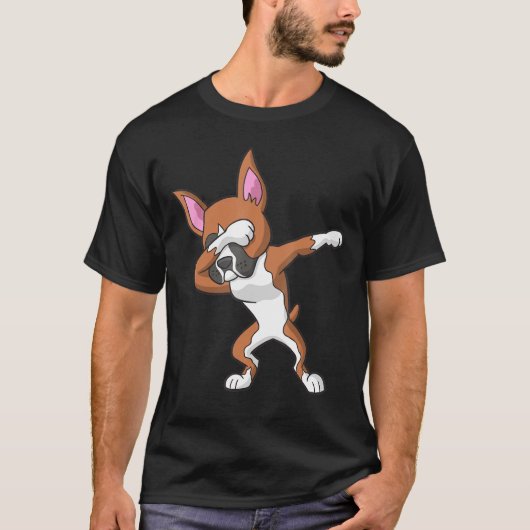Dabbing Boxer - Dabbing Dog - Boxer T-Shirt (Vorderseite)