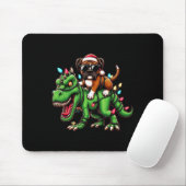 Dabbing Boxer Dog Xmas Lichter Dinosaurier T Rex K Mousepad (Mit Mouse)