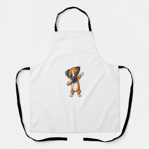 Dabbing Boxer T Shirt Boys Kids Dog Lover Dab Danc Schürze