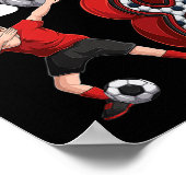 Dabbing Boy 8 Year Old Soccer Player 8th Birthday  Poster (Ecke)
