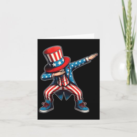Dabbing Boy American Flag Us Patriotic 4. Juli Karte (Vorderseite)