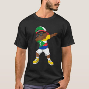 Dabbing Boy Comoros Flag Kids Dab Dance T-Shirt
