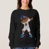 Dabbing Boy Saint Barthelemy Flag Kids Dab Dance Sweatshirt (Vorderseite)
