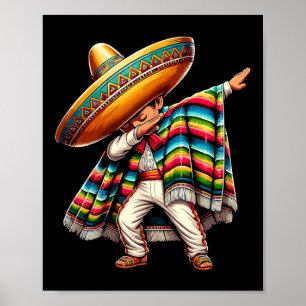 Dabbing Boys Mexikanischer Poncho Cinco De Mayo 1 Poster