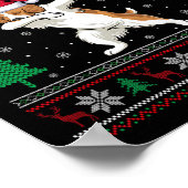 Dabbing Brittany Spaniel Weihnachtsmannmütze Boys Poster (Ecke)