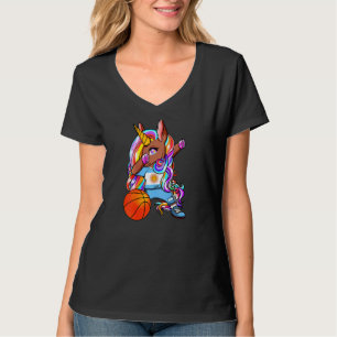 Dabbing Brown Skin Unicorn Argentinien Basketball T-Shirt