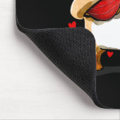 Dabbing Bulldog Face Mask Dab Dance Valentine Gift Mousepad (Ecke)