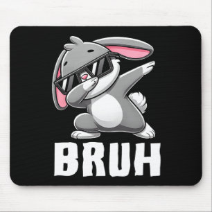 Dabbing Bunny Bruh Meme Ostertag Dab Bunny Teens Mousepad
