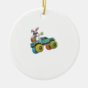 Dabbing Bunny Frohe Ostern Monster Truck Liebhaber Keramik Ornament
