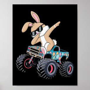 Dabbing Bunny Frohe Ostern Monster Truck Liebhaber Poster
