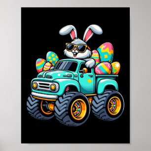 Dabbing Bunny Frohe Ostern Monster Truck Liebhaber Poster