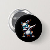 Dabbing Bunny Funny Funny Osterhase Button (Vorne & Hinten)