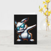 Dabbing Bunny Funny Funny Osterhase Karte (Gelbe Blume)