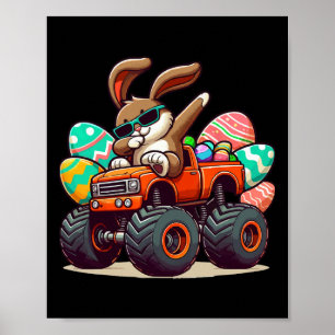 Dabbing Bunny Happy Osterjunge Kinder Monster Truc Poster