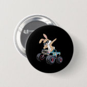 Dabbing Bunny Happy Ostermonster LKW Liebhaber Ki Button (Vorne & Hinten)