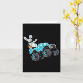 Dabbing Bunny Happy Ostermonster Truck Lovers Bo Karte (Gelbe Blume)