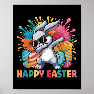 Dabbing Bunny mit Sungles Happy Ostertag für Bo Poster