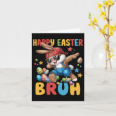 Dabbing Bunny Oaster Bruh Meme Funny Sprichwort Te Karte (Gelbe Blume)