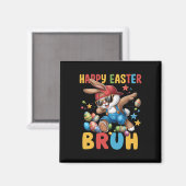 Dabbing Bunny Oaster Bruh Meme Funny Sprichwort Te Magnet (Vorderseite/Rückseite)
