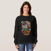 Dabbing Bunny Oaster Bruh Meme Funny Sprichwort Te Sweatshirt (Vorne ganz)